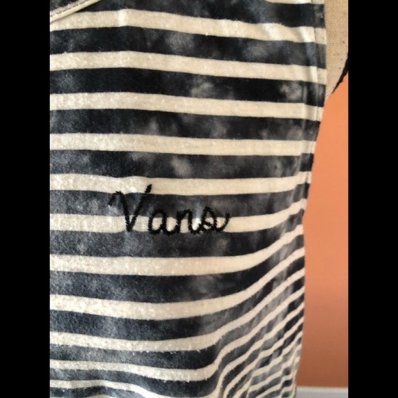 VAN’S industrial blue and white striped loose tank top - Picture 4 of 10